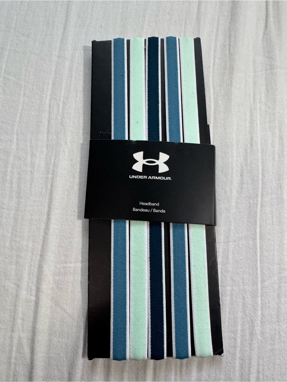 Under Armour Striped Headbands in Mint, Teal & Navy